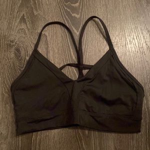 Balance Athletica Vitality Form Lux Black strappy Sports Bra